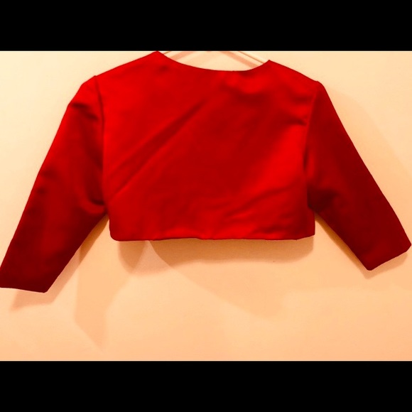 Kids red bolero jacket - Picture 2 of 2